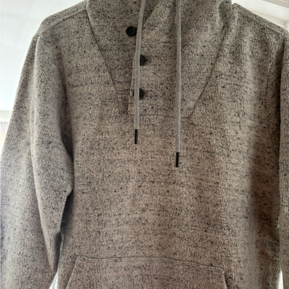 Gray Button-Up Hoodie